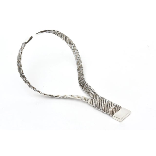 Vintage j.p. Coutrel Sterling Silver v Necklace, French For Sale - Image 9 of 11