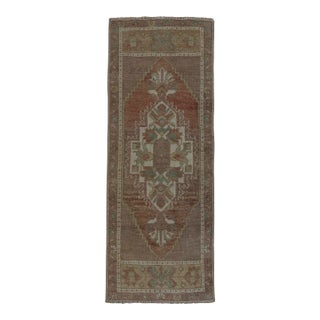 Turkish Mini Rug Oriental Hand Knotted Vintage Rug 1'5" x 3'10" #20635 For Sale