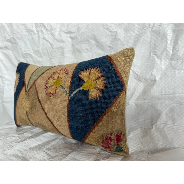 Baroque Antique 17th Century Florentine Botanical Tapestry Pillow For Sale - Image 3 of 7