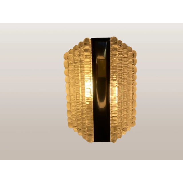 Bauhaus Frosted Glass Sconces Attributed to Kaiser Leuchten, Germany, 1960s, Set of 3 For Sale - Image 3 of 11