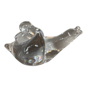 Swedish Mid Century Modern Art Glass Snail Figurine Paperweight
