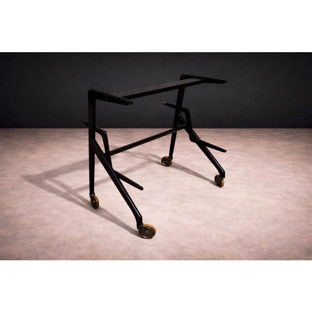 1950s Bar Cart in Hardwood by Carlo Hauner & Martin Eisler for Moveis Artesanal, 1950s For Sale - Image 5 of 11
