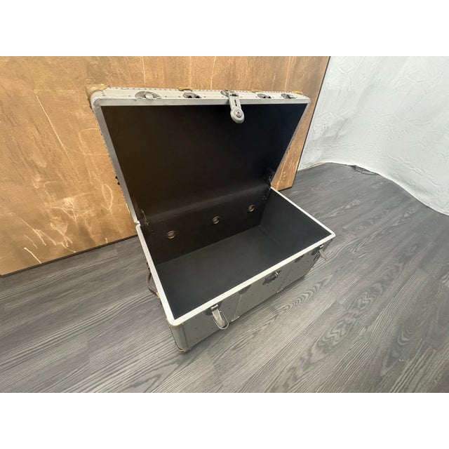 Rh Restoration Hardware Vintage Porter's Trunk For Sale - Image 11 of 18