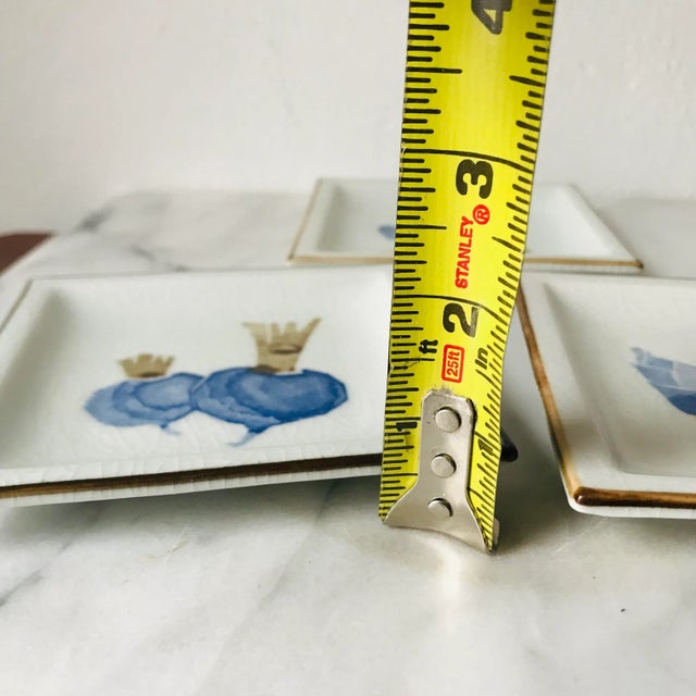 Ceramic Vintage Japanese Hand Painted Dishes - Set of Three For Sale - Image 7 of 8