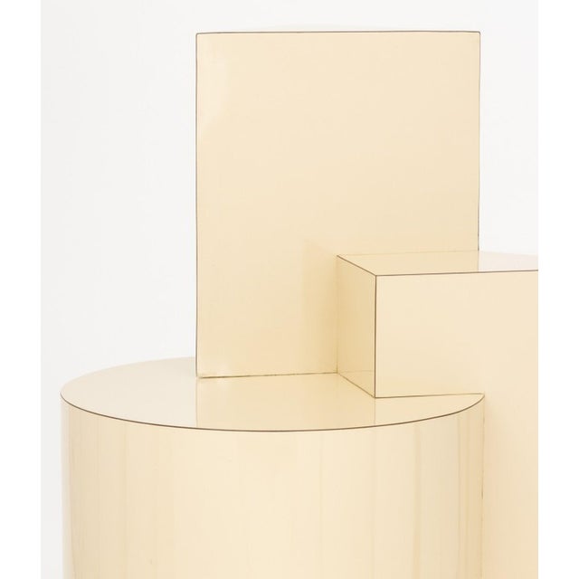 Late 20th Century Modern Cream Laminate Geometric Display Stand For Sale - Image 5 of 8