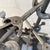Large Vintage Industrial Weathered Laboratory Ring Stand Vase W/Five Long Neck Glass Flasks For Sale - Image 4 of 11