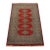 Bokhara Jaldar Rug 3’1” X 4’10” Red Wool Tribal Hand-Knotted Oriental Carpet For Sale