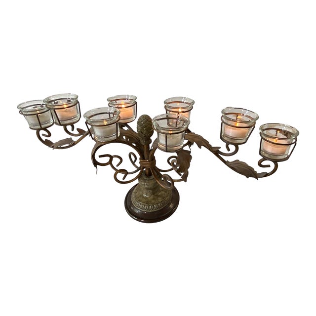 Low Profile Candelabra Centerpiece For Sale