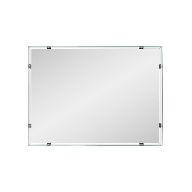 2020s Vivaldo Floating Vanity Mirror with Glass Box Frame For Sale - Image 5 of 11