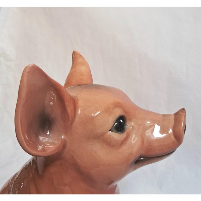 1970s Handcrafted Porcelain Figurine of a Piglet by B. Bizotto for Capodimonte, Italy, 1970s For Sale - Image 5 of 13