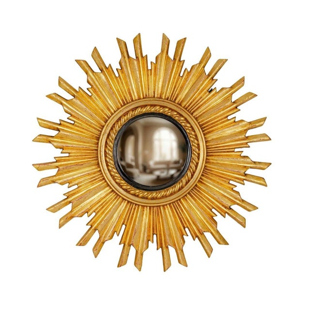 French Gold Leaf Sunburst Mirror For Sale - Image 5 of 5