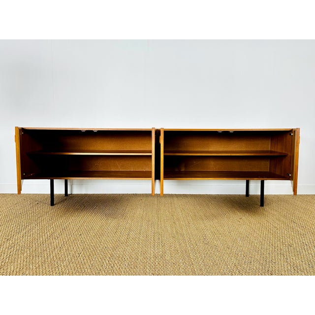 Mid-Century Modern Scandinavian Sideboard in Teak with Black Metal Legs, 1960 For Sale - Image 3 of 18