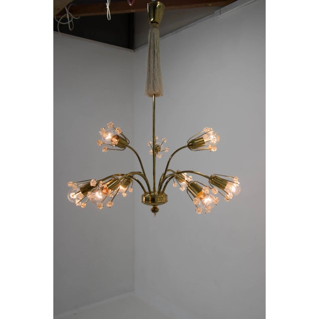 9-Light Chandelier by Emil Stejnar for Rupert Nikoll, Austria, 1950s For Sale - Image 3 of 13