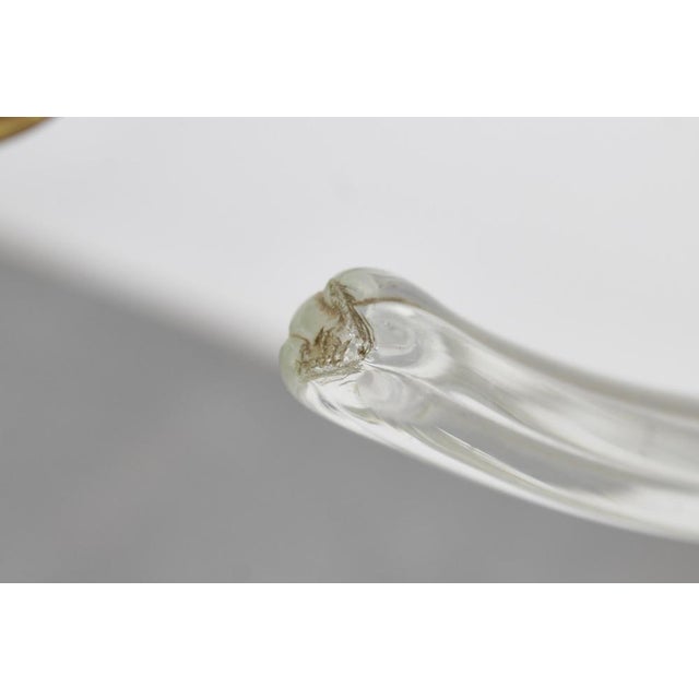 Mid-Century Murano Glass and Brass Chandelier from Barovier & Toso, Italy, 1940s For Sale - Image 11 of 18