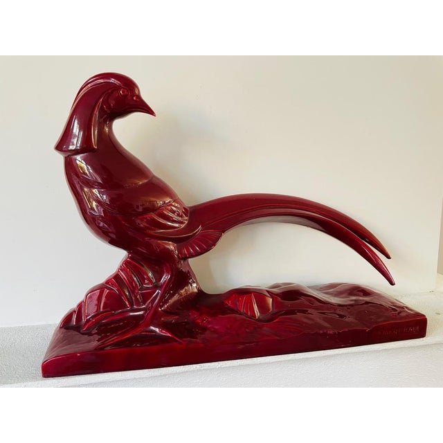 Vintage Art Deco Ceramic Pheasant from Saint Clement, 1930s For Sale - Image 14 of 15