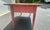 Wood 19th Century Primitive Red Painted Tavern Table With Drawer For Sale - Image 7 of 12