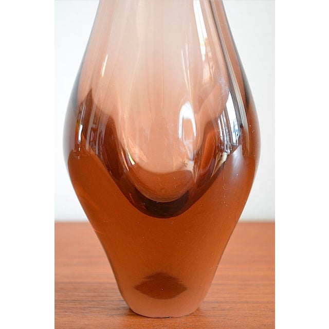 A very beautiful glass vase by Josef Cvrček for the Železnobrodské Sklo glassworks, 1960s This piece is attributed to the...