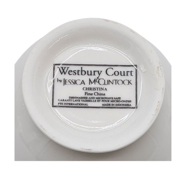 Late 20th Century Jessica McClintock Westbury Court Christina Floral Cups & Saucers, Set of 5 For Sale - Image 16 of 16