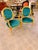 French 1960s Rococo Emerald Green Tufted Velvet Fauteuils Armchairs For Sale - Image 3 of 4