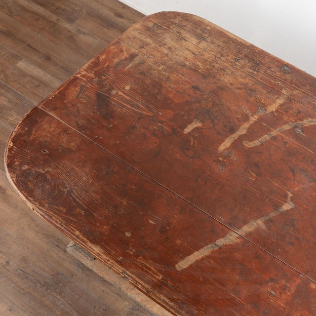 19th Century Swedish Original Painted Pine Baroque Side Table With Drawer For Sale - Image 4 of 13