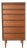 Narrow Teak + Rosewood Highboy Dresser For Sale