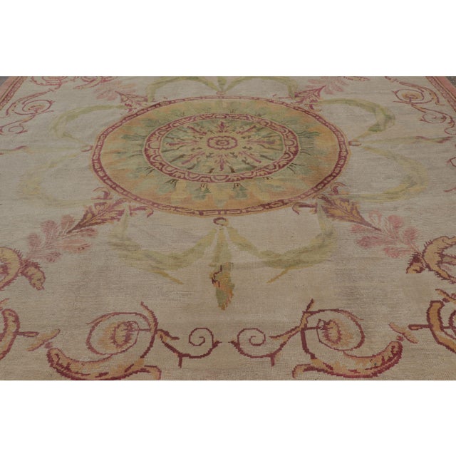 Traditional Antique French Aubusson Wool Rug With Medallion by Rug & Kilim, 1890-1899 For Sale - Image 3 of 11