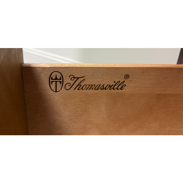 Thomasville Mahogany Chippendale Style Armoire / Linen Press For Sale - Image 14 of 16