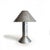 Authentic postmodern table lamp by Los Angeles designer Ron Rezek, Model 4200, circa 1980s. Galvanized steel construction...