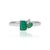 Contemporary Contemporary Emerald & Diamond Ring for Women, Size 7 For Sale - Image 3 of 11