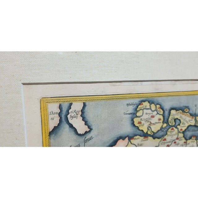 Illustration Original Map From 1580s by Ortelius of Parts Baltic, Germany, Poland, Romania For Sale - Image 3 of 9