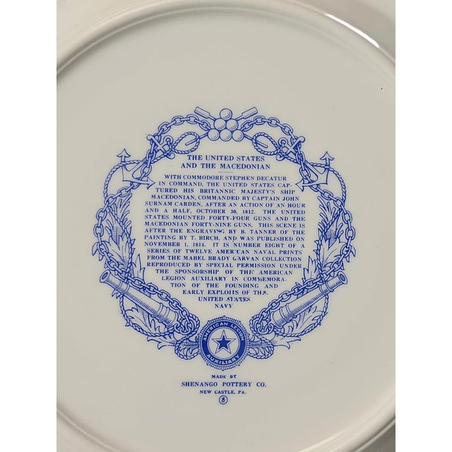 Ceramic 1930s Shenango Pottery Seafaring Pictorial Plates - a Pair For Sale - Image 7 of 7