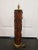 Vintage Wallpaper Roller Converted Table Lamp, Walnut and Brass For Sale - Image 4 of 11