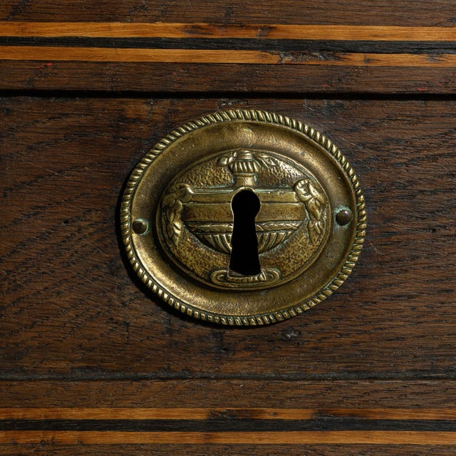 1820s French Baroque Oak Buffet With Brass Details For Sale - Image 11 of 18