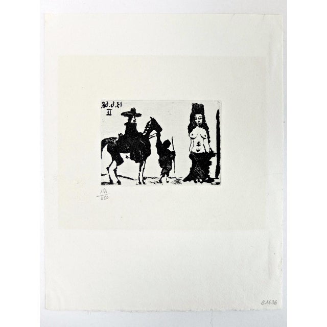 Pablo Picasso Pablo Picasso, Original Composition from La Celestine, 1971, Etching For Sale - Image 4 of 7