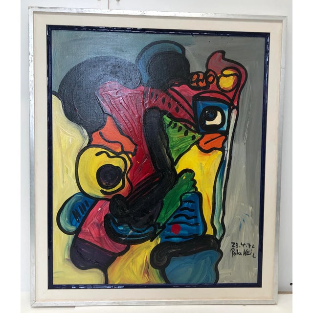 Abstract Absract Acrylic Painting by Peter Keil For Sale - Image 3 of 3