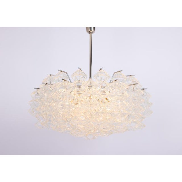 White Large Pagoda Glass Chandelier from Kalmar, Austria, 1960s For Sale - Image 8 of 16