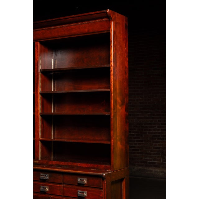 Wood Massive Early 20th Century Double Apothecary Cabinet Set by W. B. McLean For Sale - Image 7 of 15