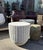 Outdoor White Textured Cement End Table For Sale - Image 9 of 9