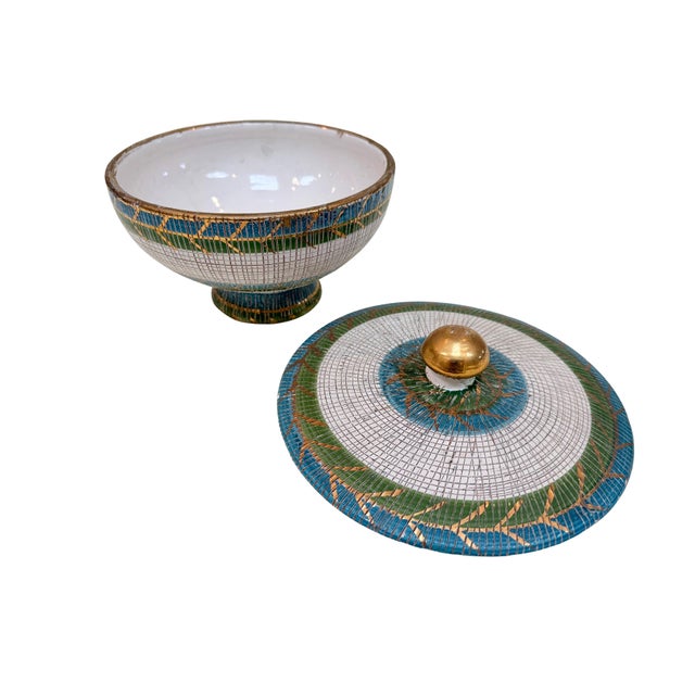 Midcentury Italian Sgraffito Pottery Bowl For Sale - Image 4 of 5