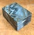 Gray Vintage Geometric Brass Inlaid Stone Box For Sale - Image 8 of 12