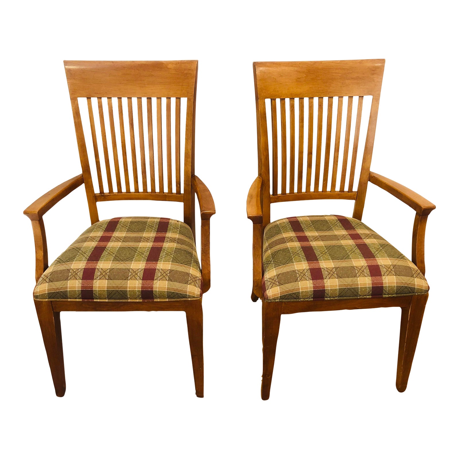 Ethan Allen New American Impressions Dining Arm Chairs, a Pair Chairish