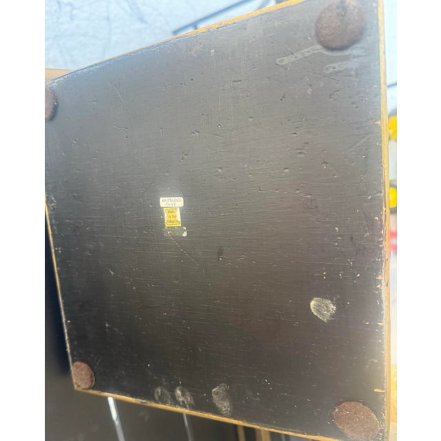 French Provincial Pair of Antique 18th Century Parcel Paint and Gilt Wood Candlesticks 40 Inches For Sale - Image 3 of 12