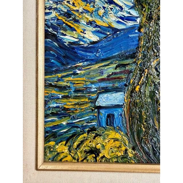 Late 20th Century Oil on Canvas After Van Gogh “The Starry Night” For Sale In Cleveland - Image 6 of 16