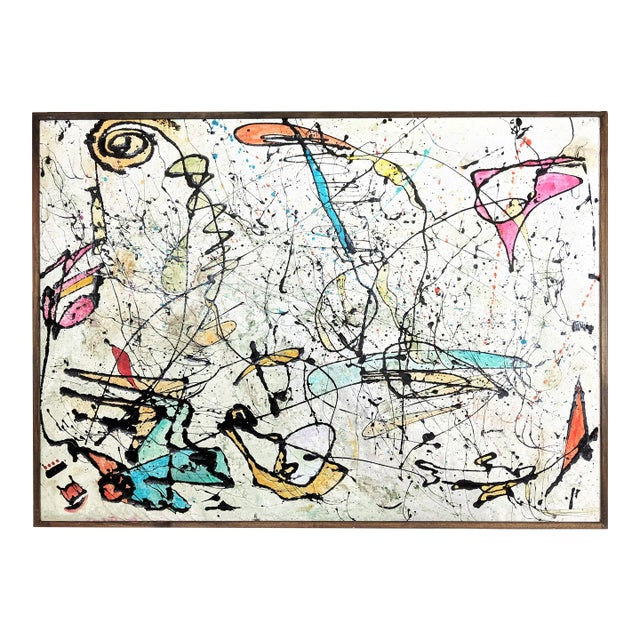 Vintage Andrea Bonora Abstract Painting Signed Dated 2006 For Sale