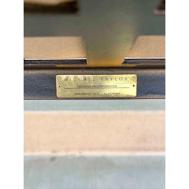 Michael Taylor Outdoor Dining Table With Natural Stone Top For Sale In Palm Springs - Image 6 of 6