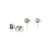 Vintage 14 Karat White Gold Natural .080 Carat Diamond Stud Earrings For Sale - Image 4 of 5