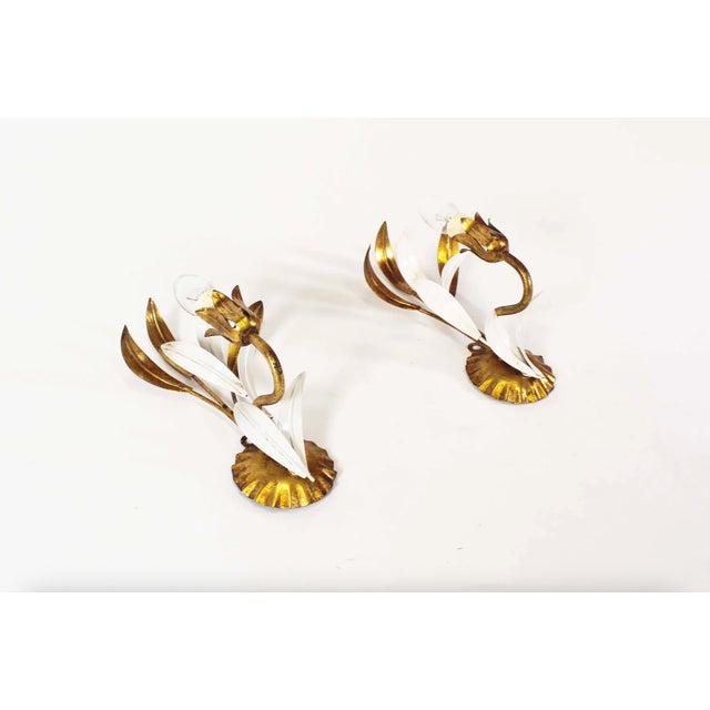 Vintage Gilt Sheaf of Wheat Wall Lights by Hans Kögl, 1960s, Set of 2 For Sale - Image 4 of 11