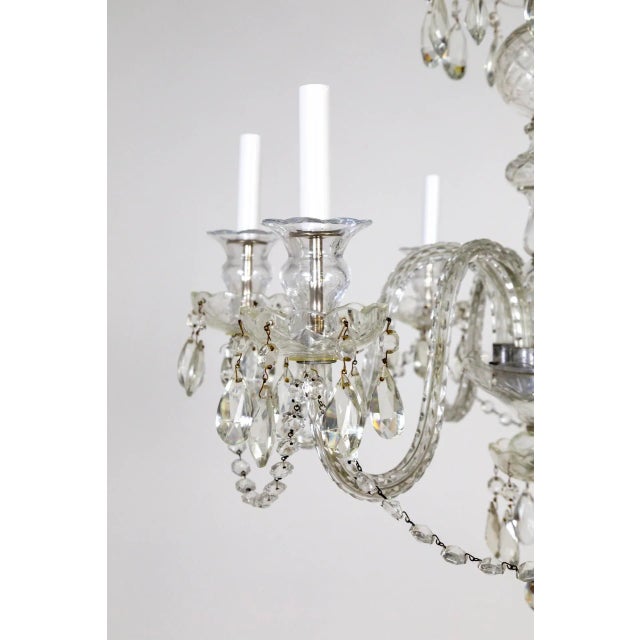 Mid 20th Century Georgian Style Cut Crystal Chandelier For Sale - Image 10 of 13