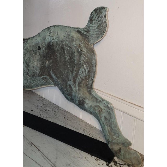 Early 20th Century 20th Century Full Body Copper Deer Weather Vane Mounted For Sale - Image 5 of 9