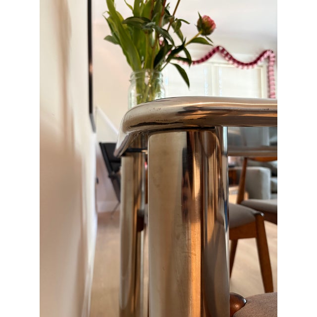 Smoked Glass Dining Table For Sale In New York - Image 6 of 6